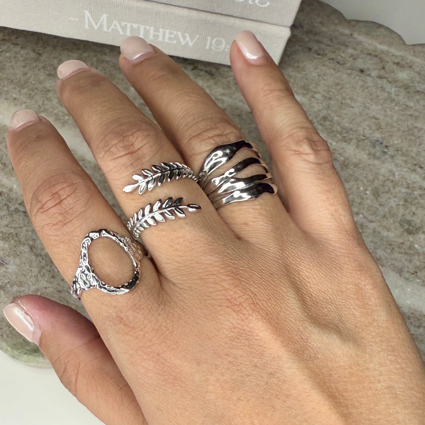Rings Silver Stainless Steel