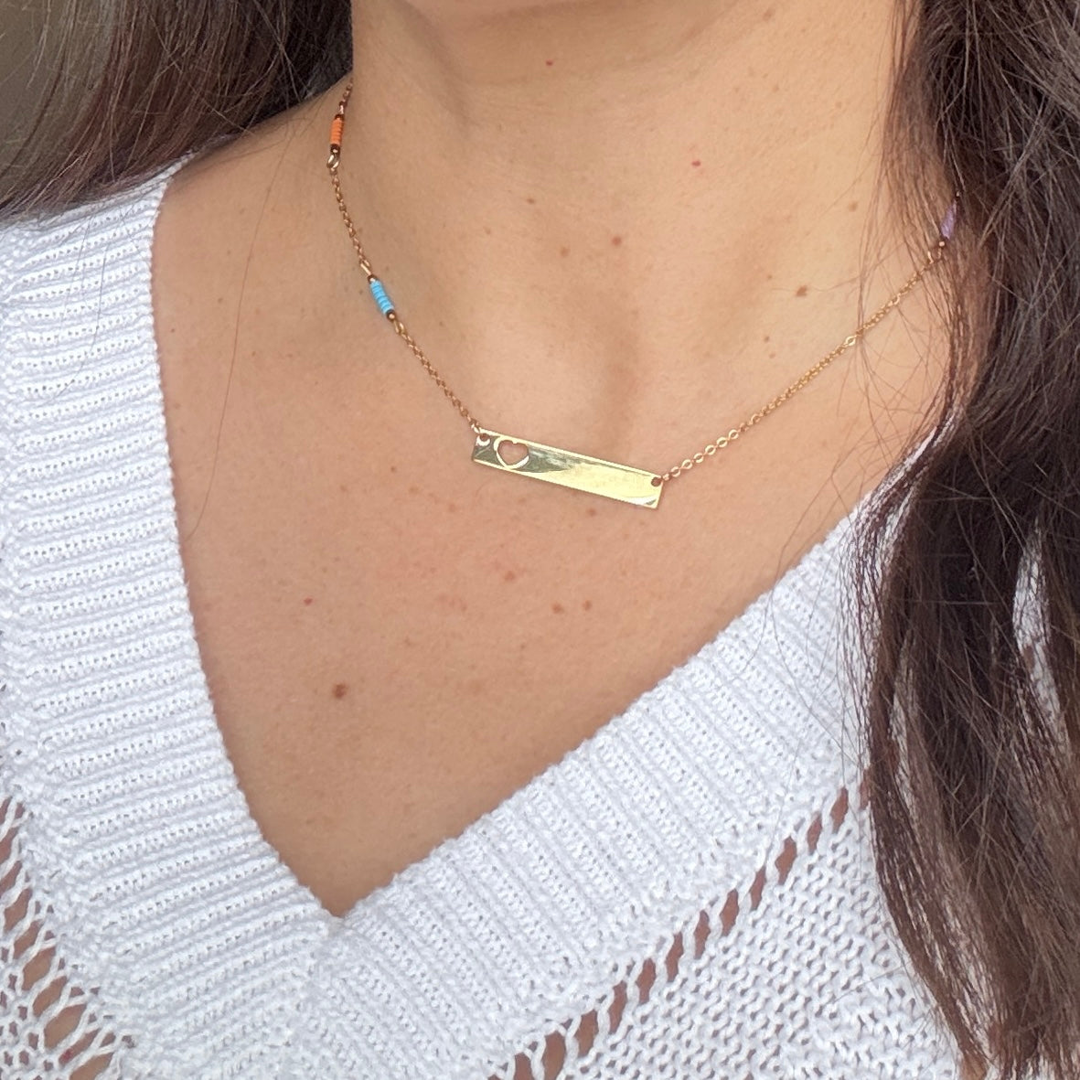 Merce Gold Heart Necklace