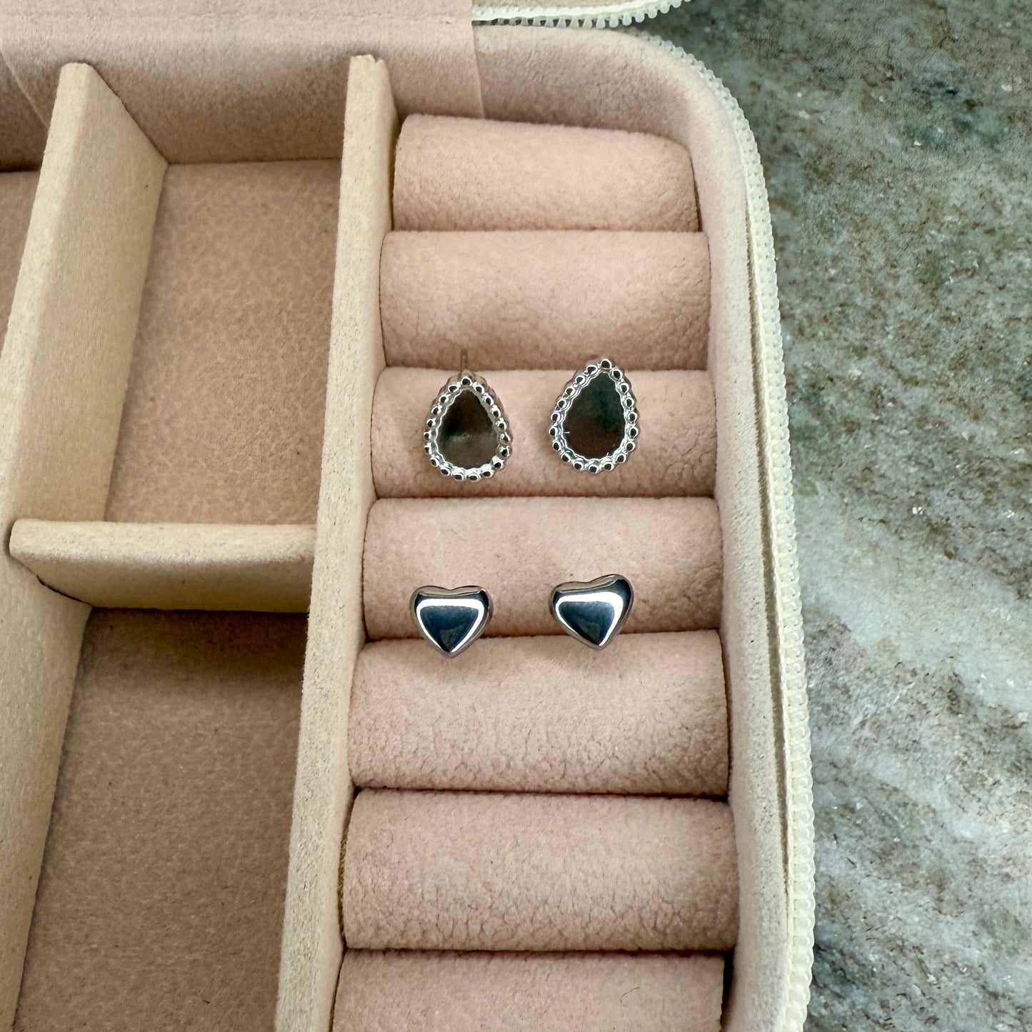Mini Silver Steel Earring