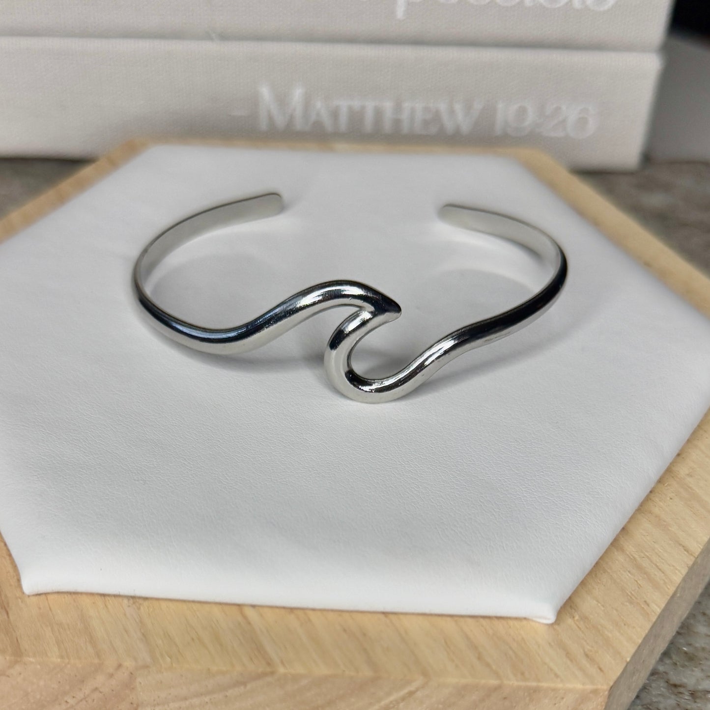 Waves Silver Steel Bracelet
