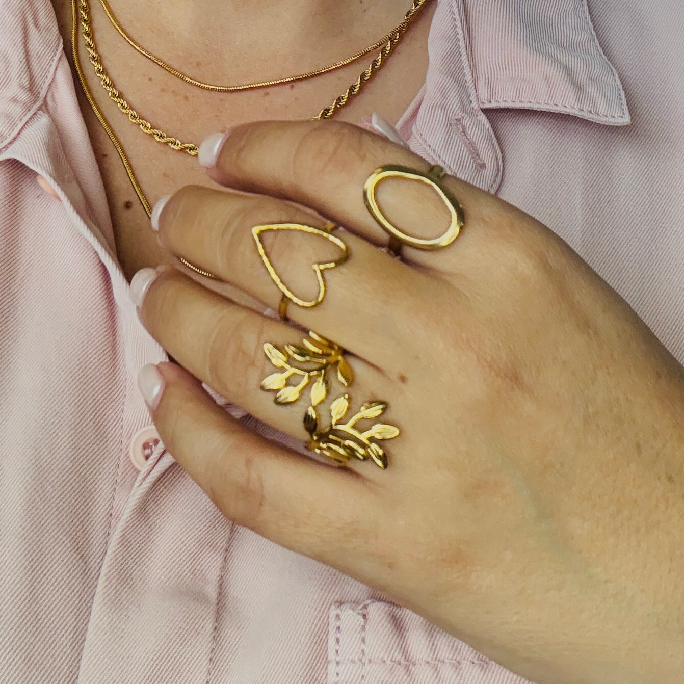 Rings Gold Plated Stainless Steel