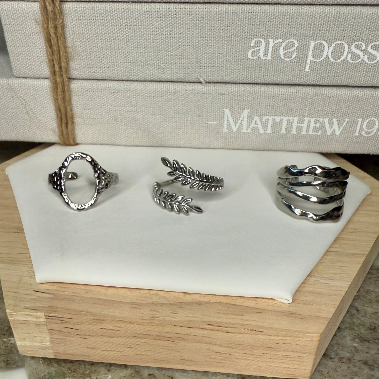 Rings Silver Stainless Steel