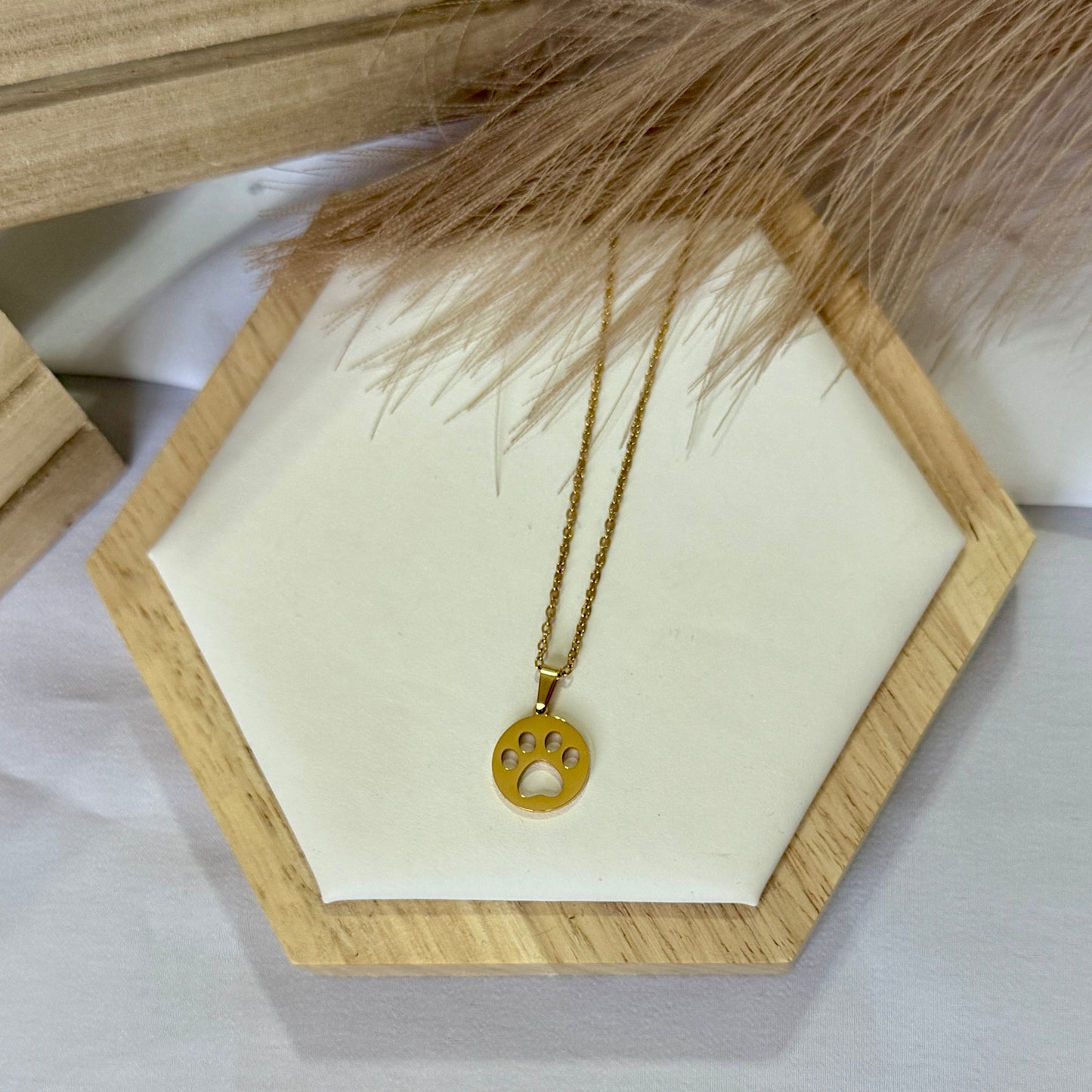 Dog Paw Gold Necklace