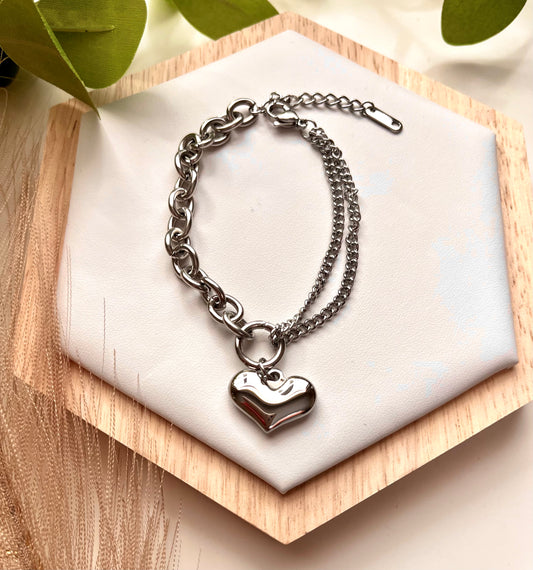 Heart Silver Bracelet